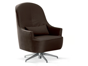 MUNA - Swivel leather armchair _ Colombini Casa